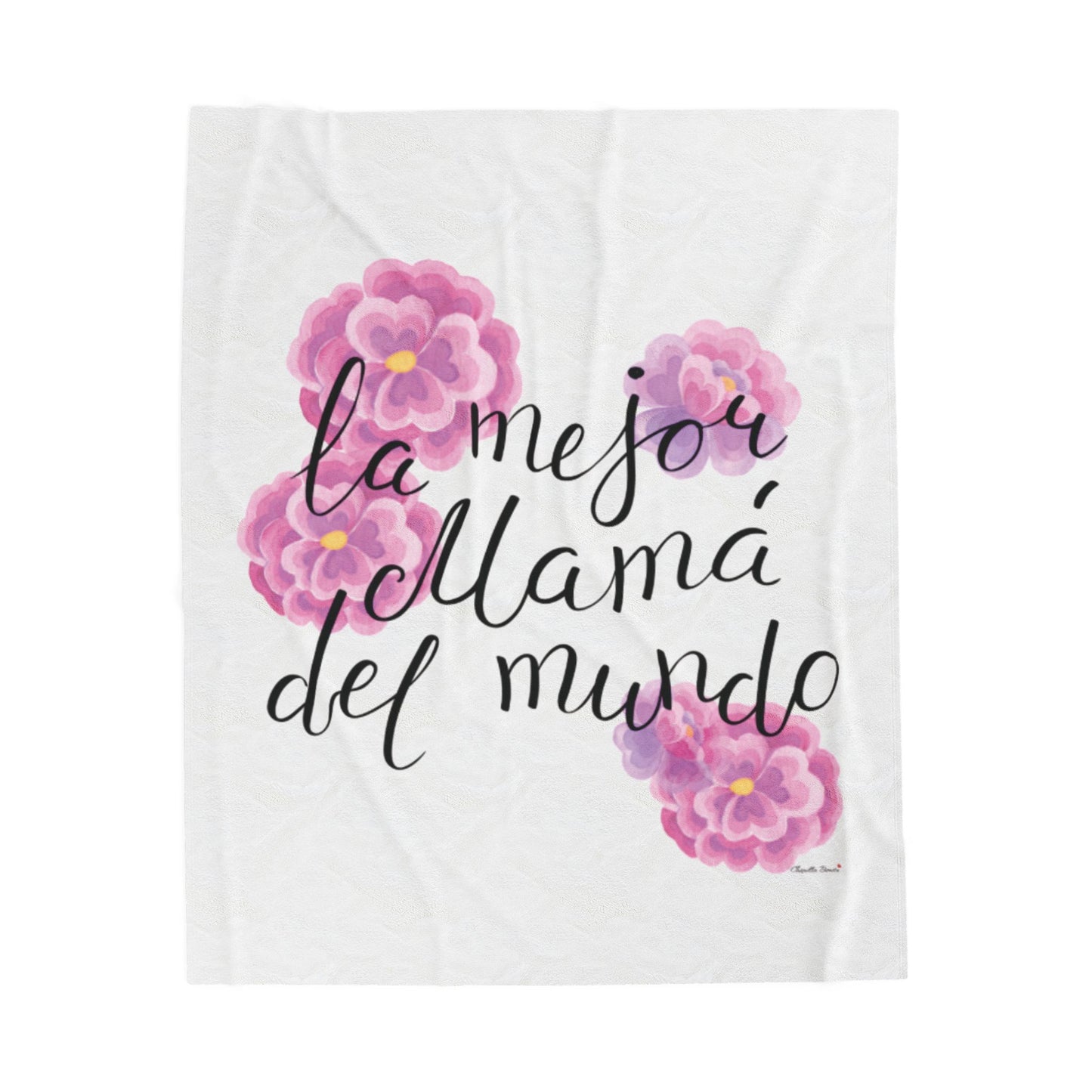 Manta de peluche La Mejor Mamá: acogedora manta floral para el Día de la Madre