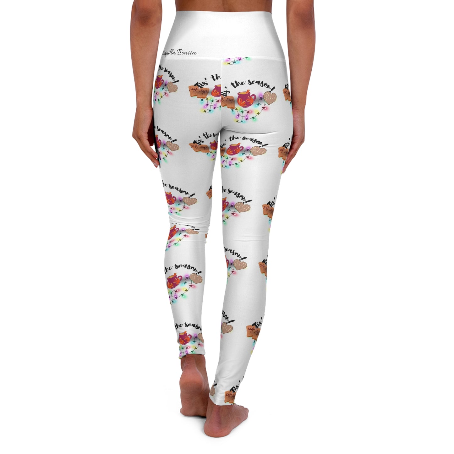 Leggings de yoga de cintura alta "ESTA ES LA TEMPORADA" (AOP)