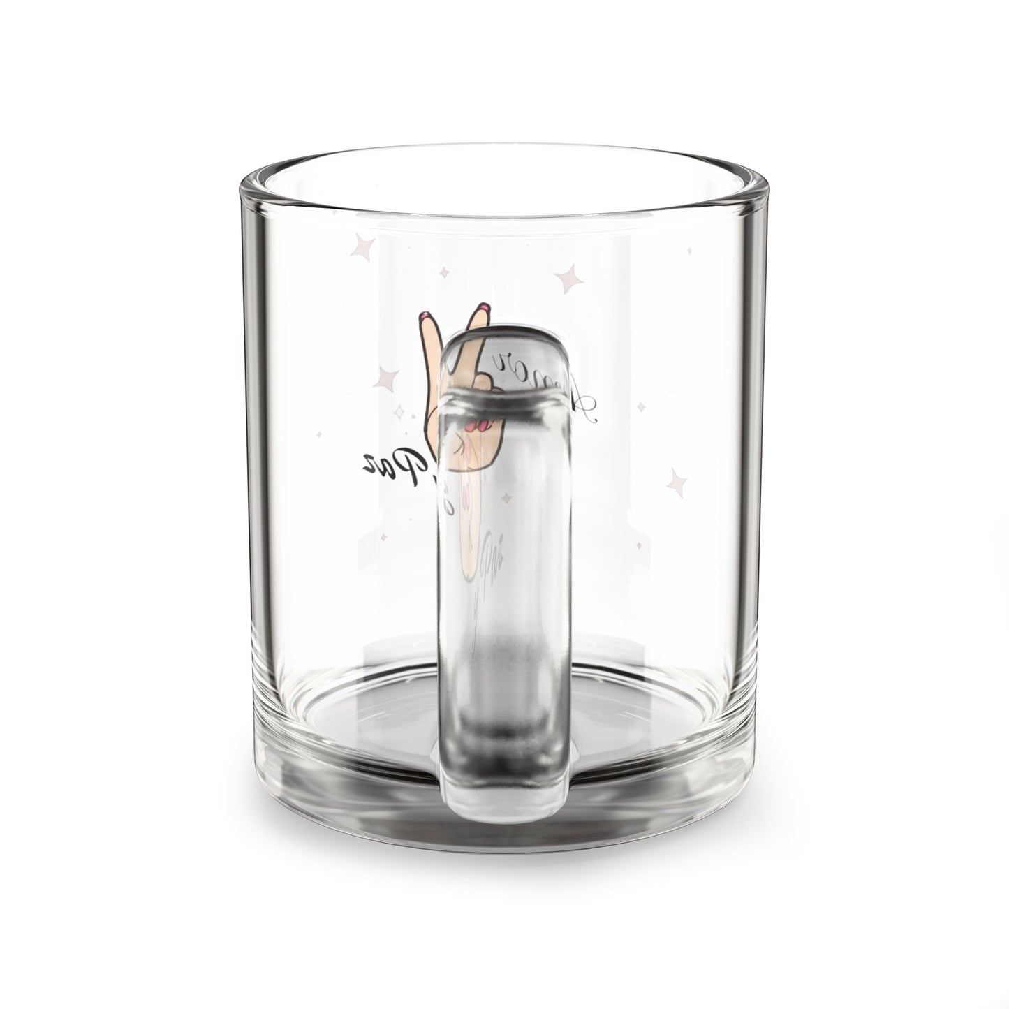 Taza de vidrio "Paz y Amor" - 10 oz, regalo perfecto para amigos y celebraciones