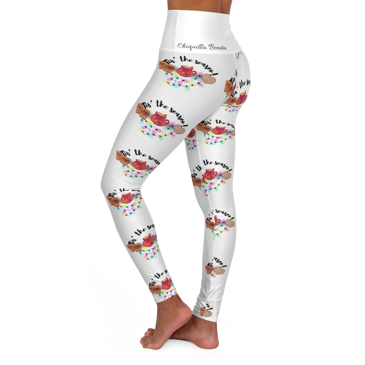 Leggings de yoga de cintura alta "ESTA ES LA TEMPORADA" (AOP)