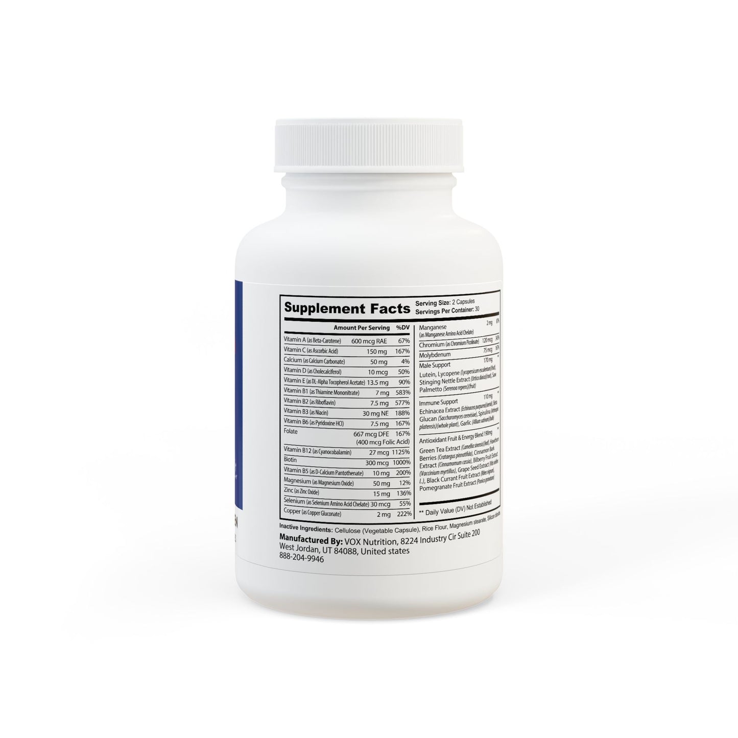 Chiquilla Bonita for Him Multivitamin for Men Supplement (60 Capsules)