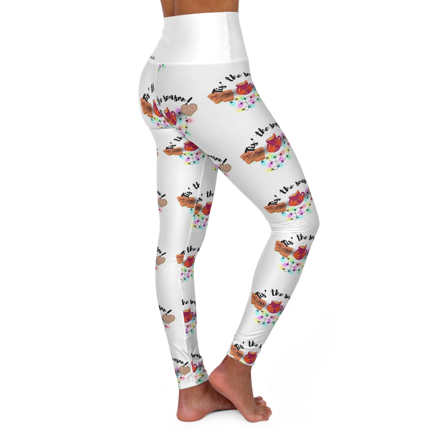 Leggings de yoga de cintura alta "ESTA ES LA TEMPORADA" (AOP)