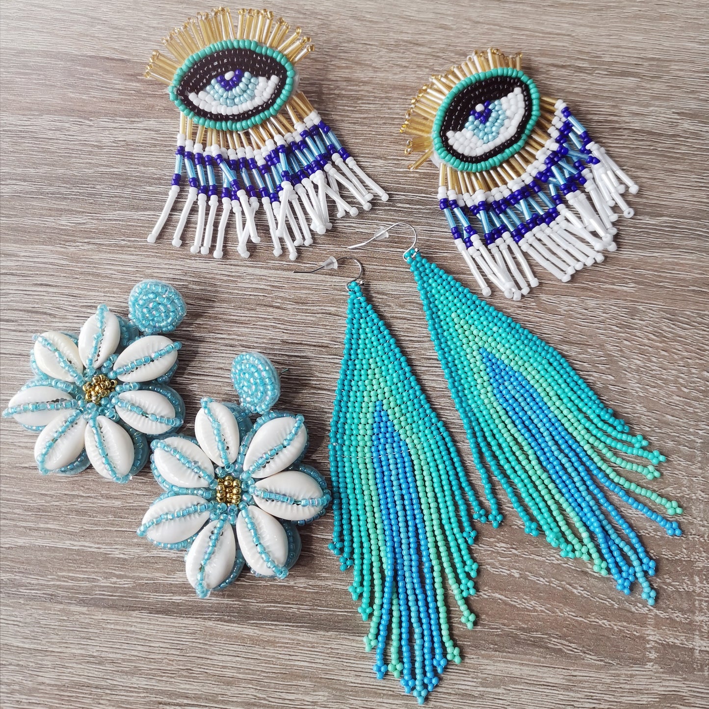 Bohemian long tassel earrings
