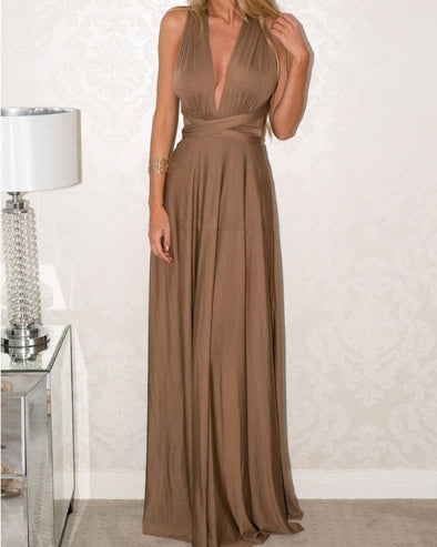 Women's Sexy Long Party Dress Club Floor-Length Summer Backless