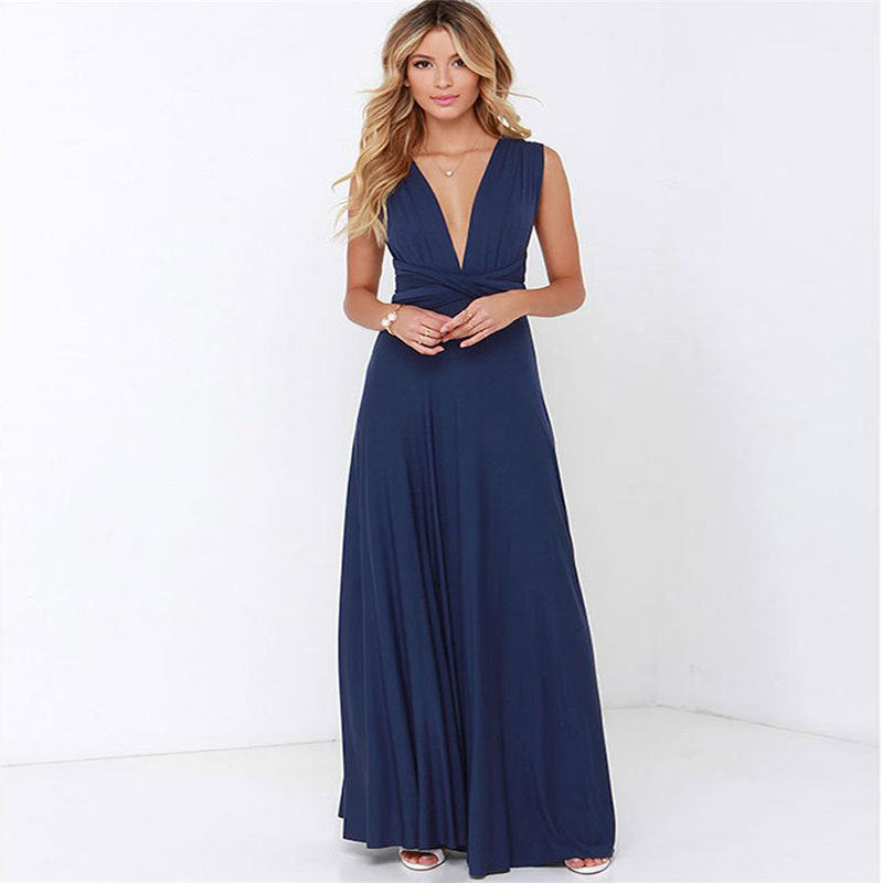 Women's Sexy Long Party Dress Club Floor-Length Summer Backless
