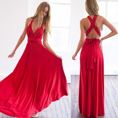 Women's Sexy Long Party Dress Club Floor-Length Summer Backless