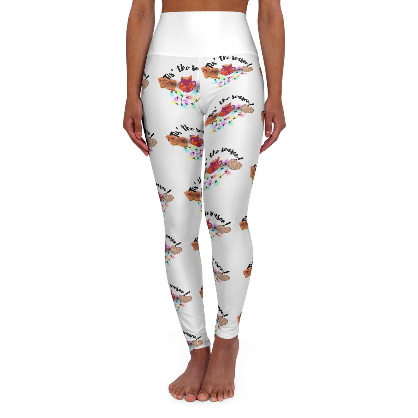 Leggings de yoga de cintura alta "ESTA ES LA TEMPORADA" (AOP)