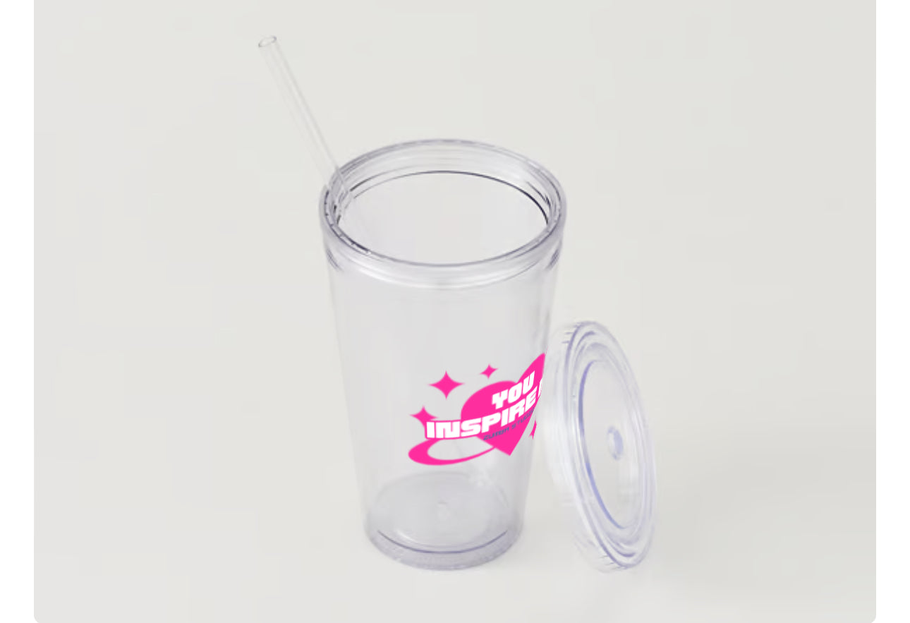 Taza acrílica “Me inspiras”