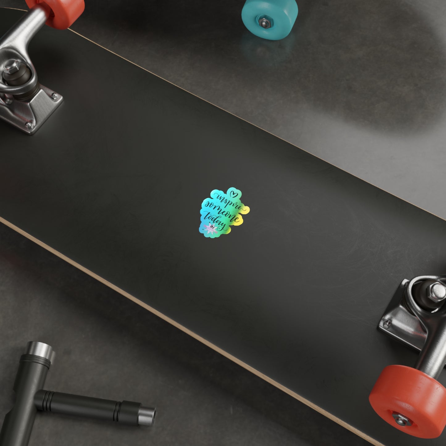 Pegatinas holográficas troqueladas inspiradoras: diseños brillantes y motivacionales para portátiles, botellas de agua y más.