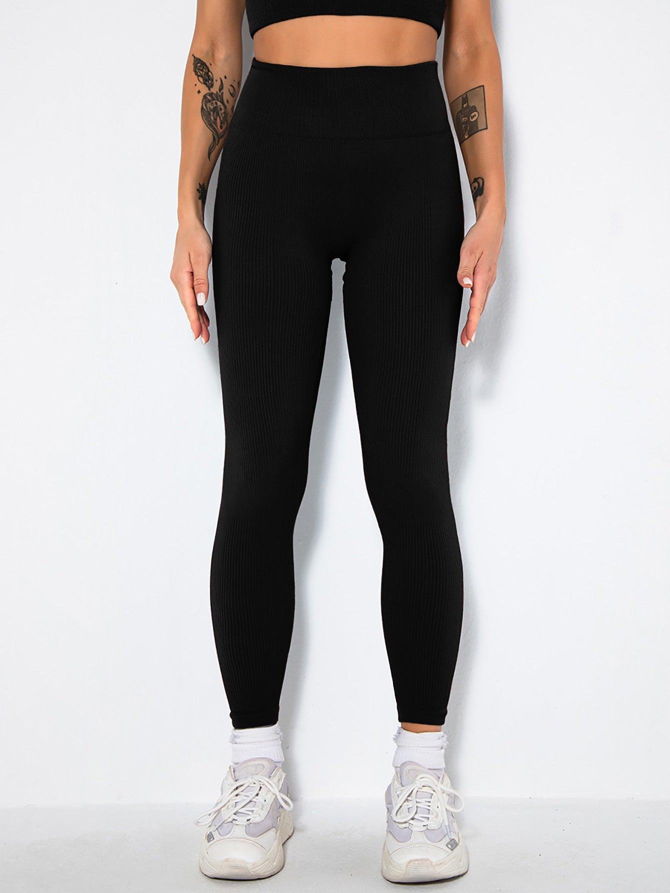 Womens Workout Sets 2 Piece - Seamless Yoga Outfits Crop Top Matching Gym Athletic Clothing Set