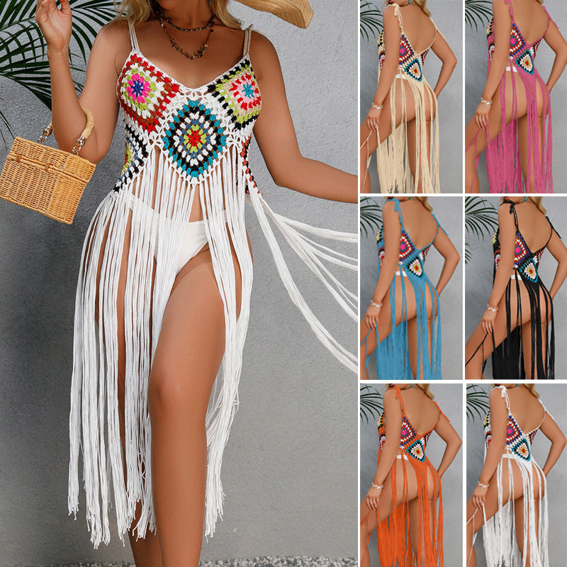 Floral Block Beach Bikini cover up