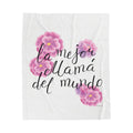 Manta de peluche La Mejor Mamá: acogedora manta floral para el Día de la Madre
