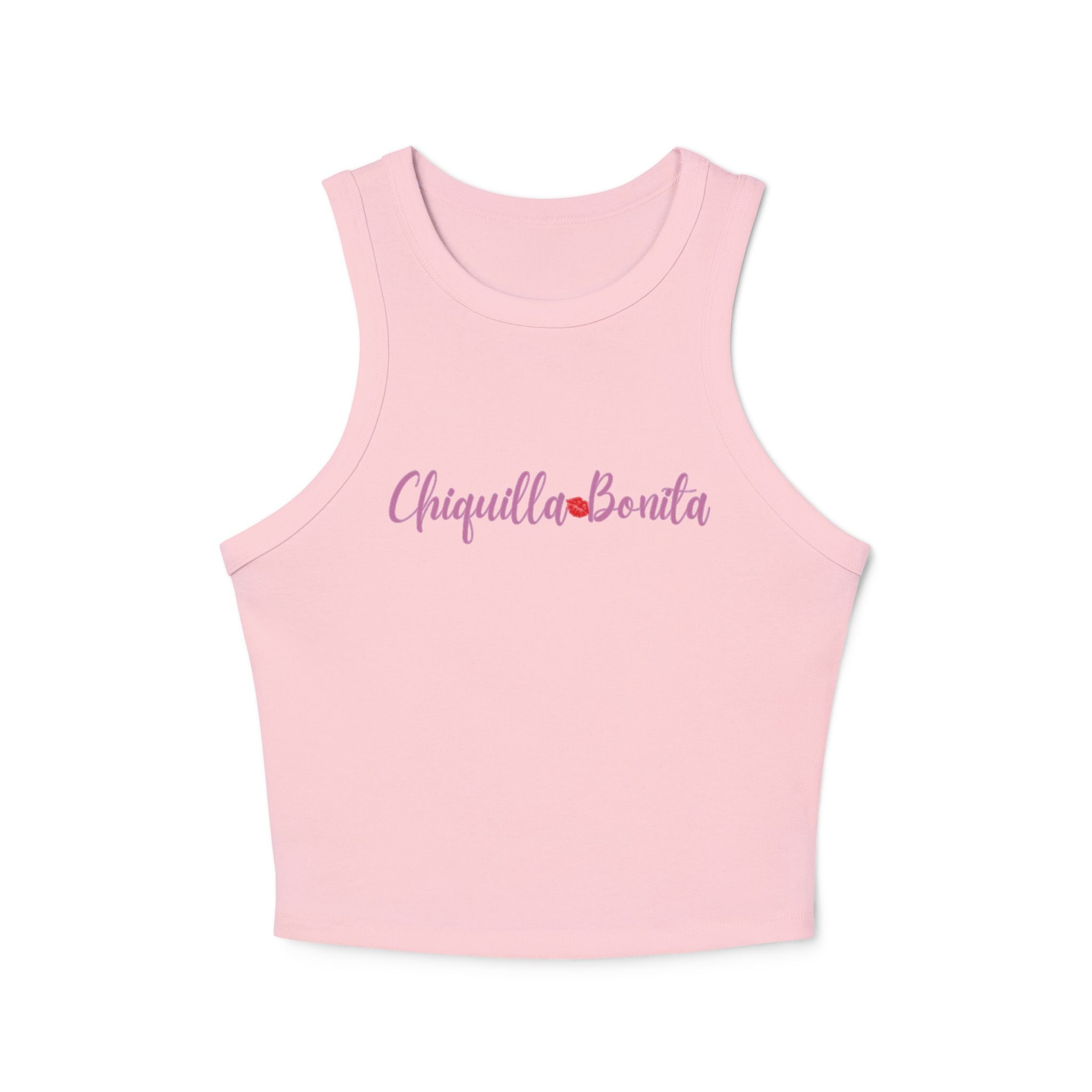 Chiquilla Bonita Mujer Micro Rib Racer Tank Top - Lindo Ropa Casual De Verano