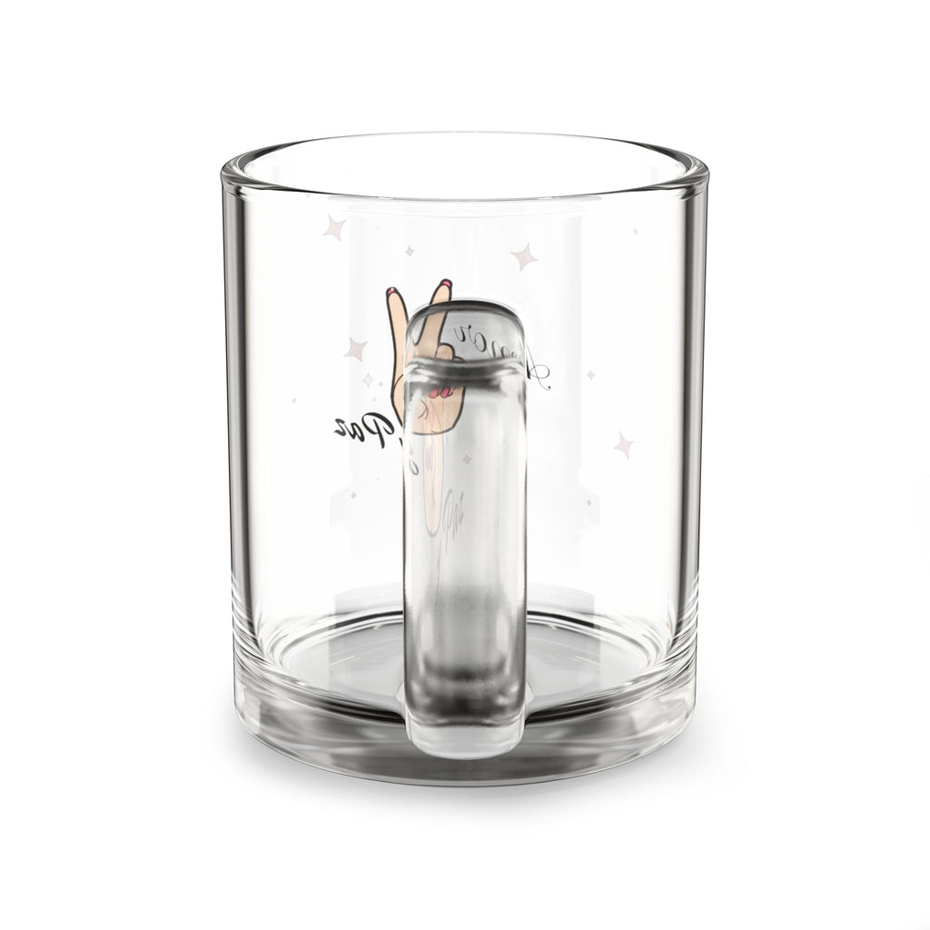 Taza de vidrio "Paz y Amor" - 10 oz, regalo perfecto para amigos y celebraciones