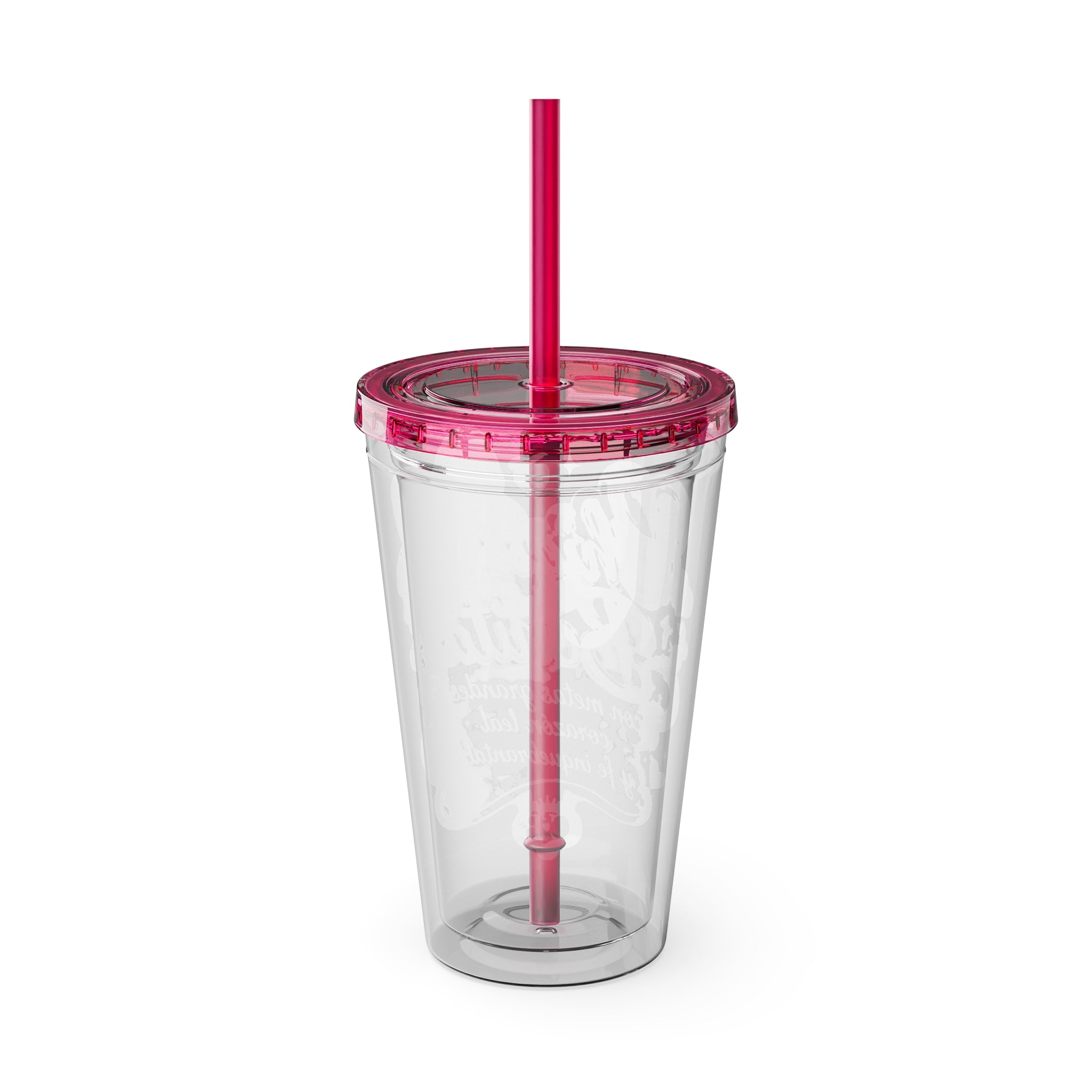 Chiquilla Bonita 16oz Tumbler with Straw – Pink