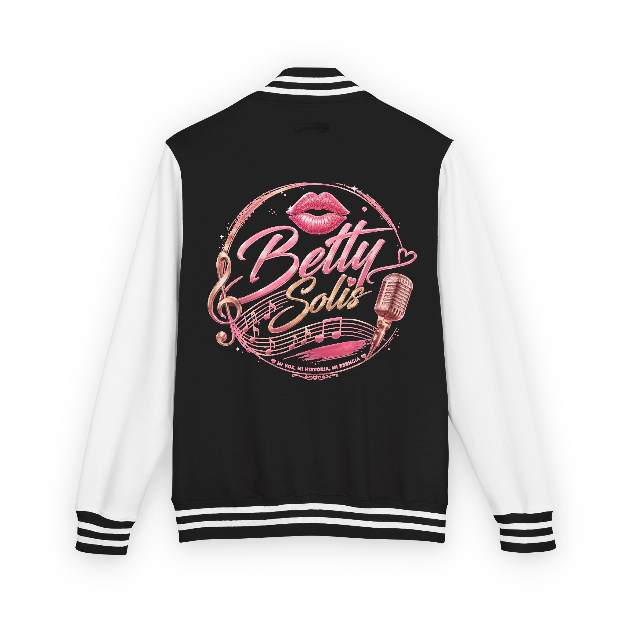 Betty Solis Letterman Jacket — Retro Pink Varsity Jacket