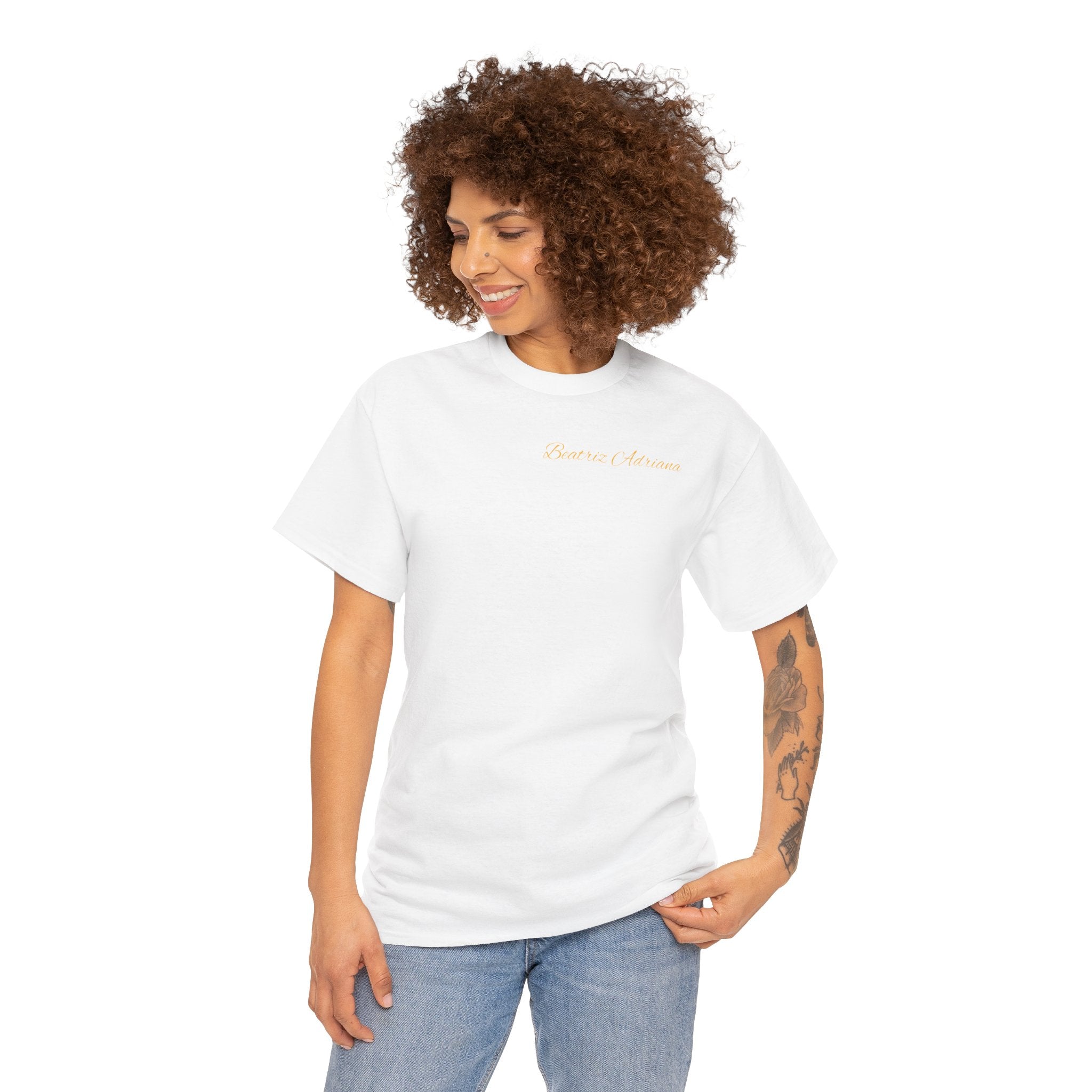 Camiseta unisex de algodón grueso LA MERA MERA BEATRIZ ADRIANA