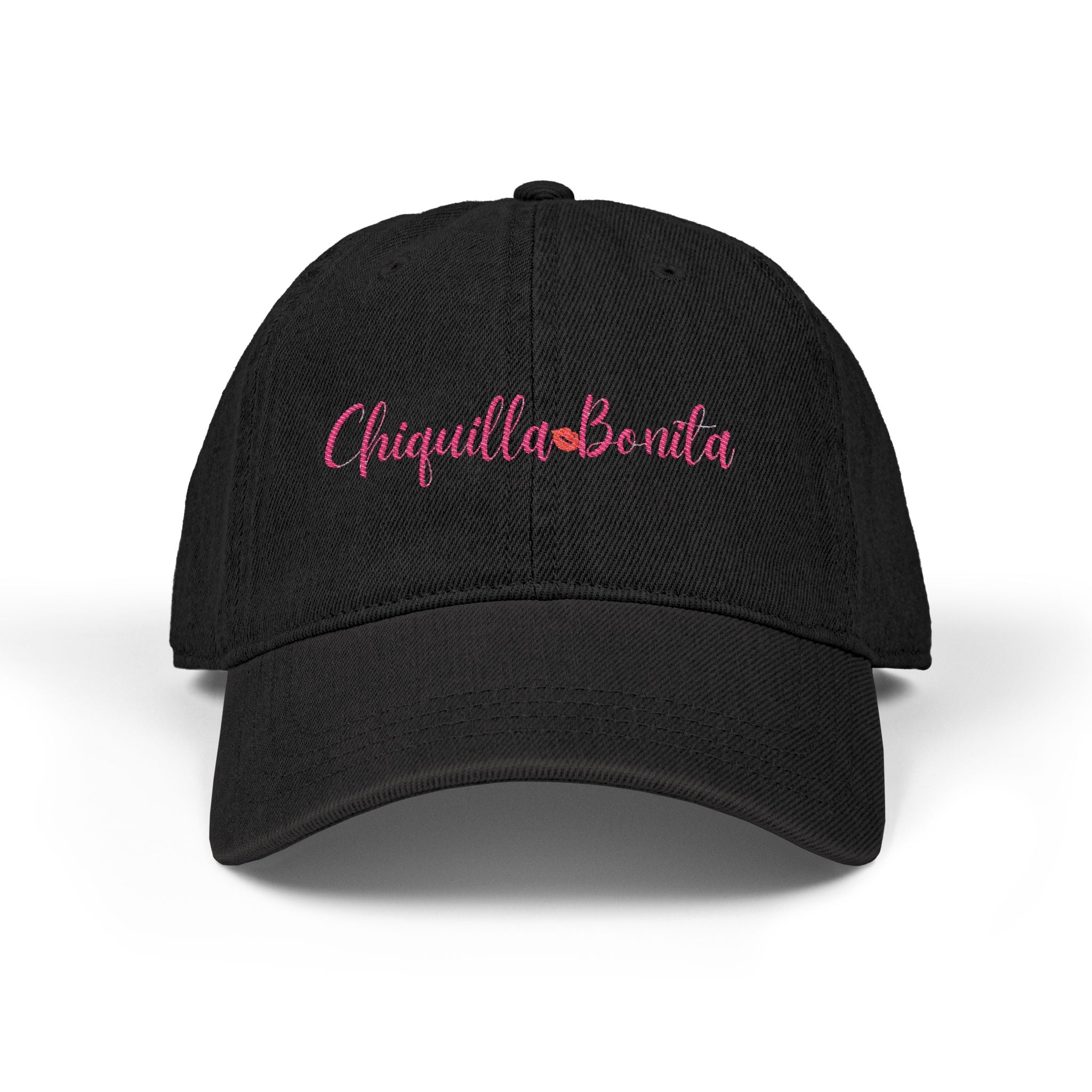 Embroidered "Chiquilla Bonita" Denim Hat — Baseball Cap
