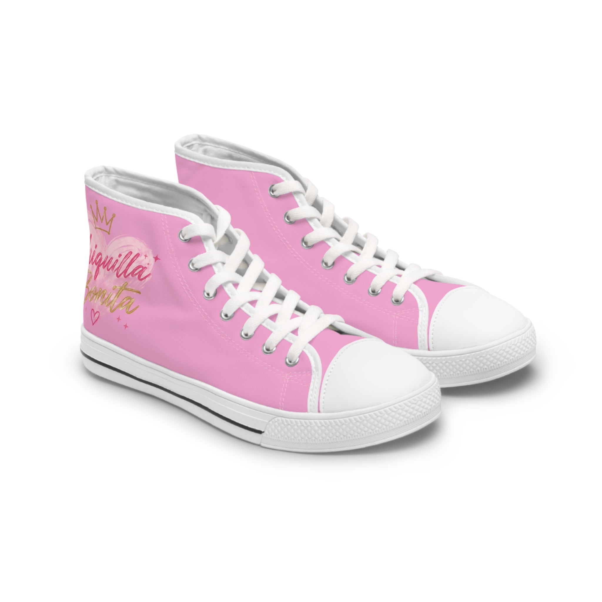 High Top Sneakers — Pink "Chiquilla Bonita" for Women