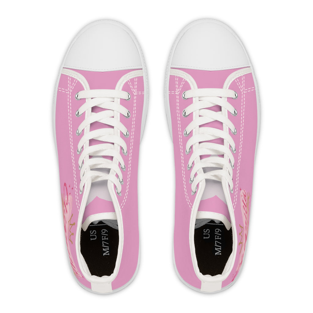 High Top Sneakers — Pink "Chiquilla Bonita" for Women