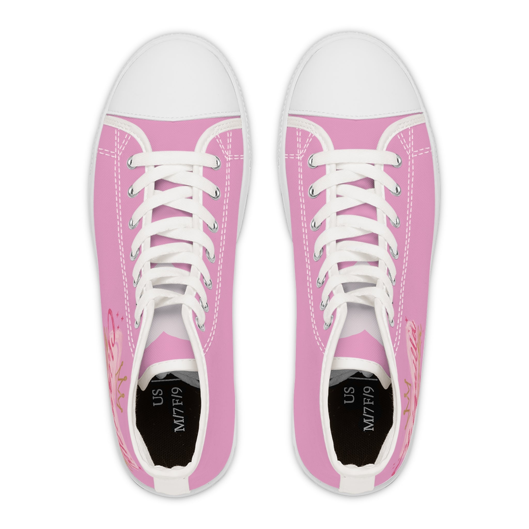 High Top Sneakers — Pink "Chiquilla Bonita" for Women