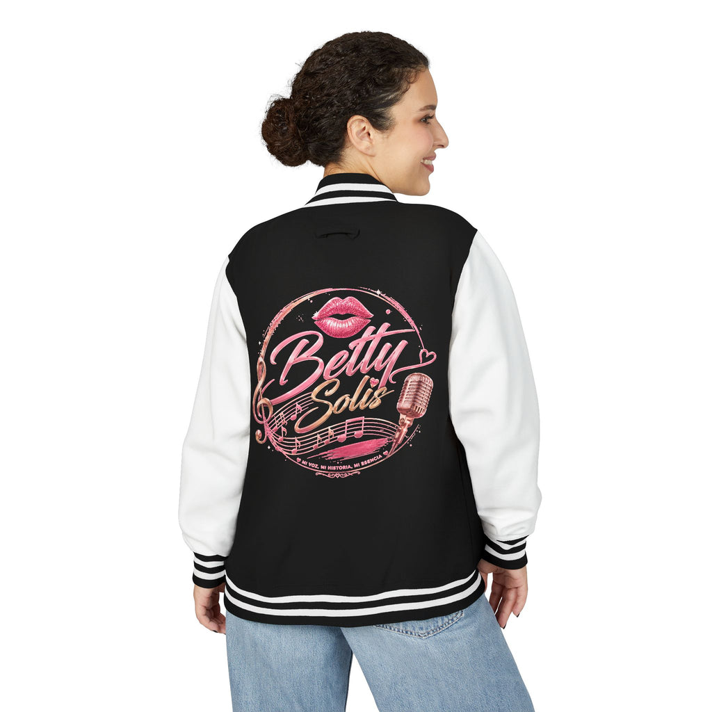 Betty Solis Letterman Jacket — Retro Pink Varsity Jacket