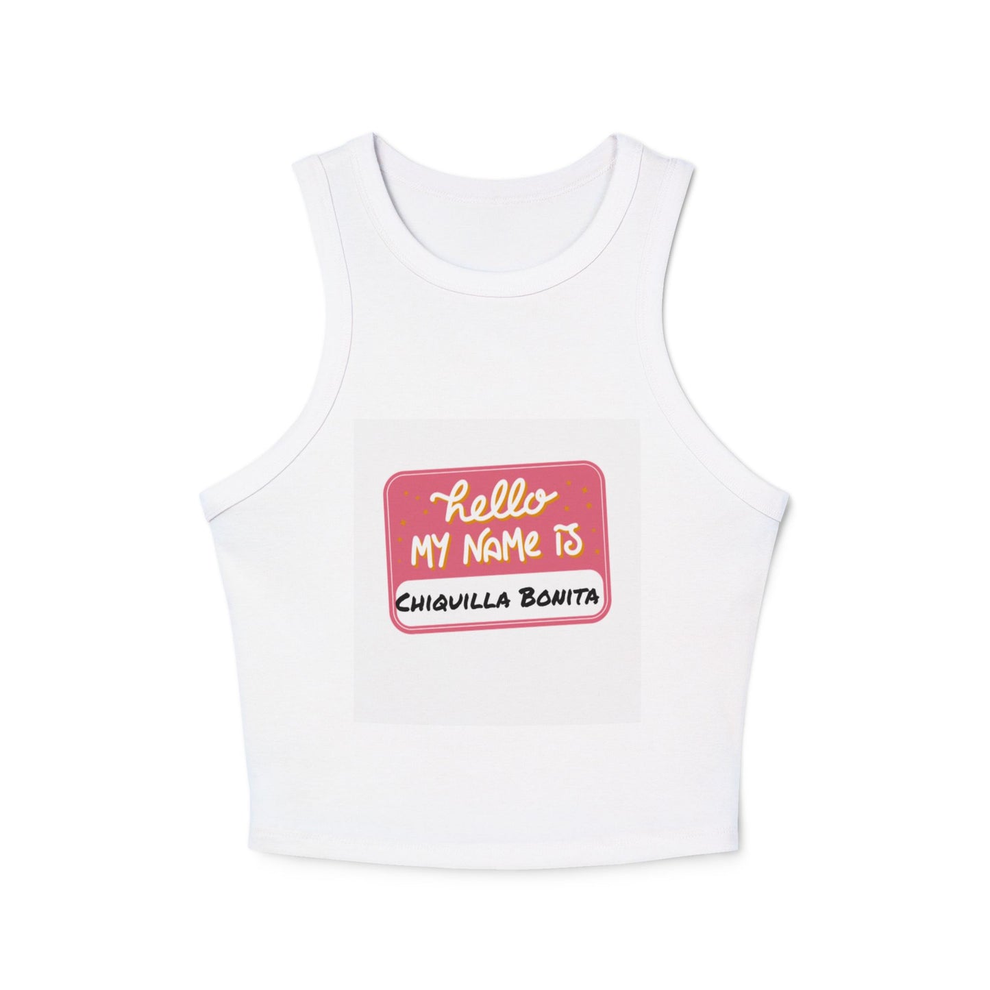 Women's Chiquilla Bonita  Rib Racer Tank Top