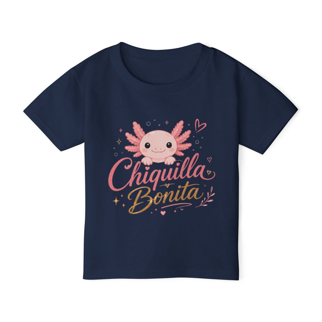 Chiquilla Bonita Toddler T-Shirt — Cute Pink Axolotl Design