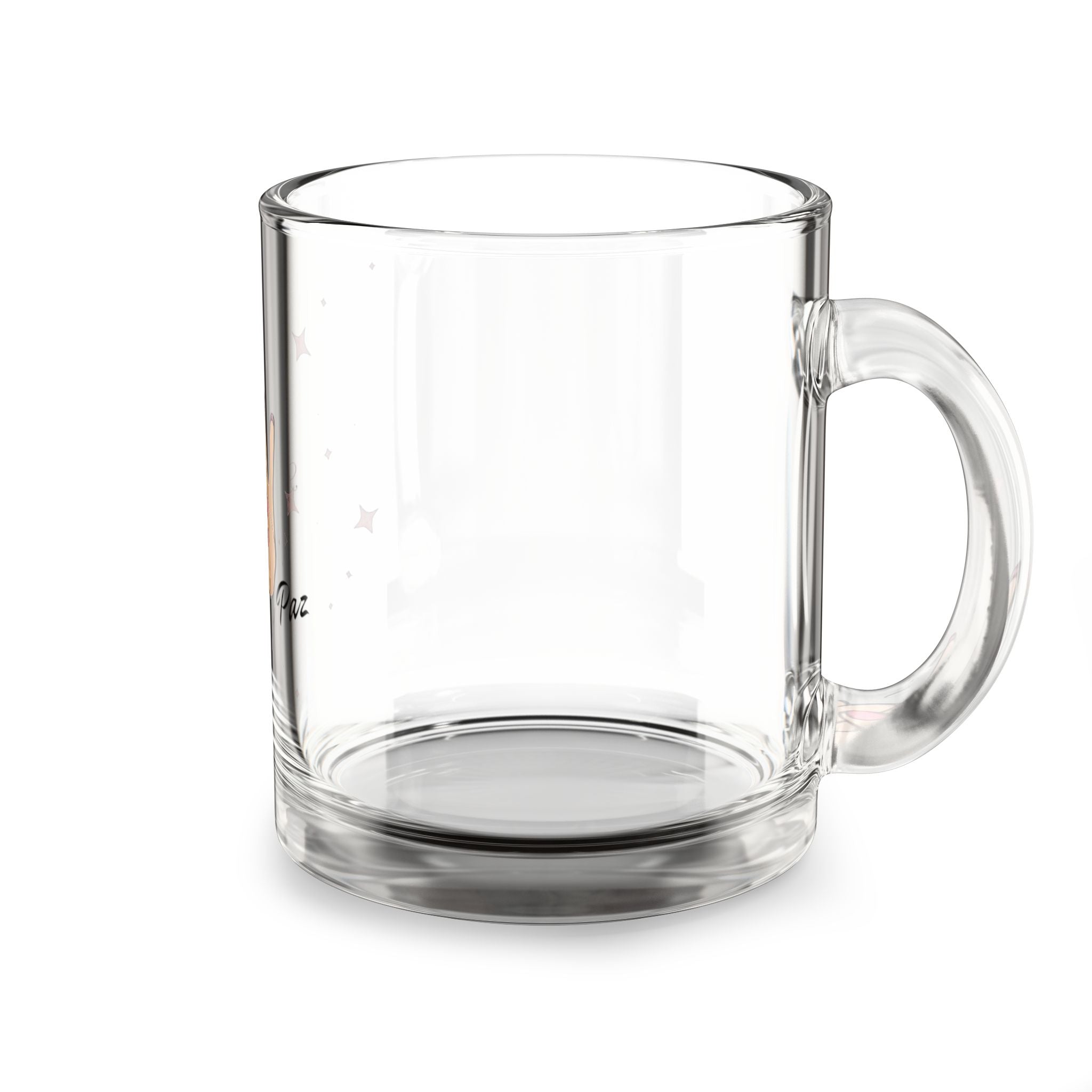 Taza de vidrio "Paz y Amor" - 10 oz, regalo perfecto para amigos y celebraciones
