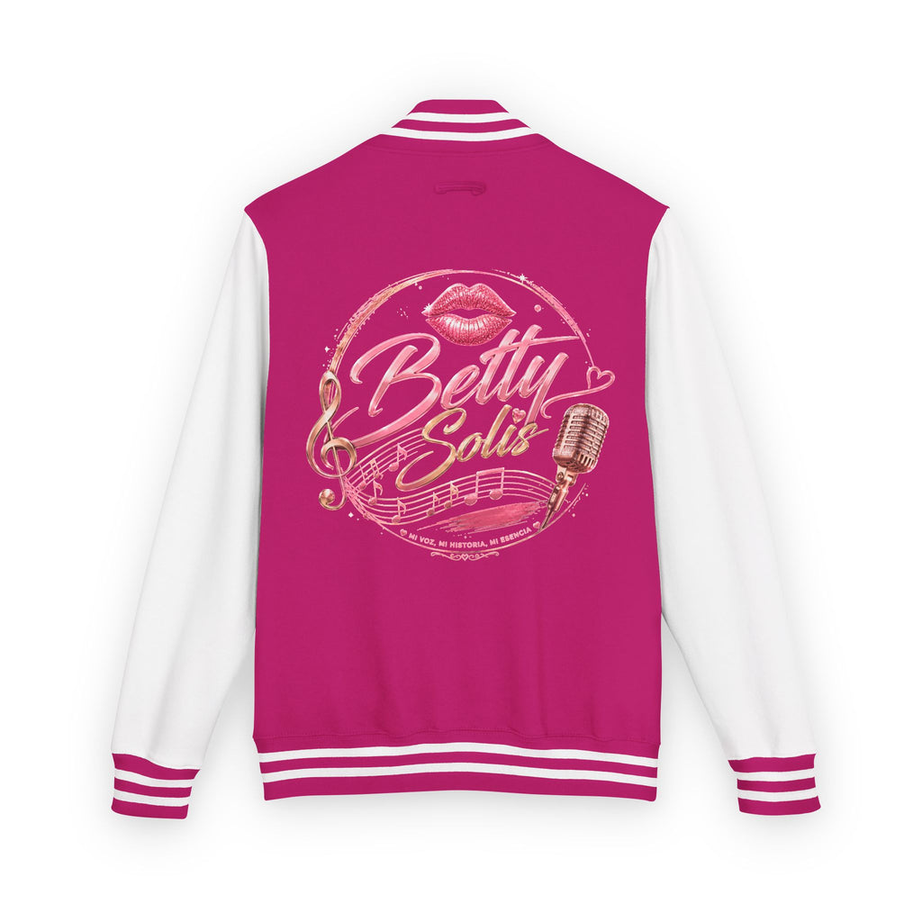 Betty Solis Letterman Jacket — Retro Pink Varsity Jacket