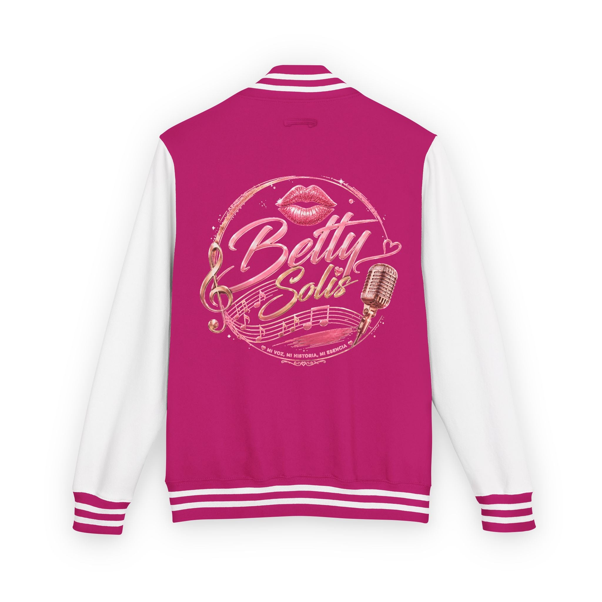 Betty Solis Letterman Jacket — Retro Pink Varsity Jacket