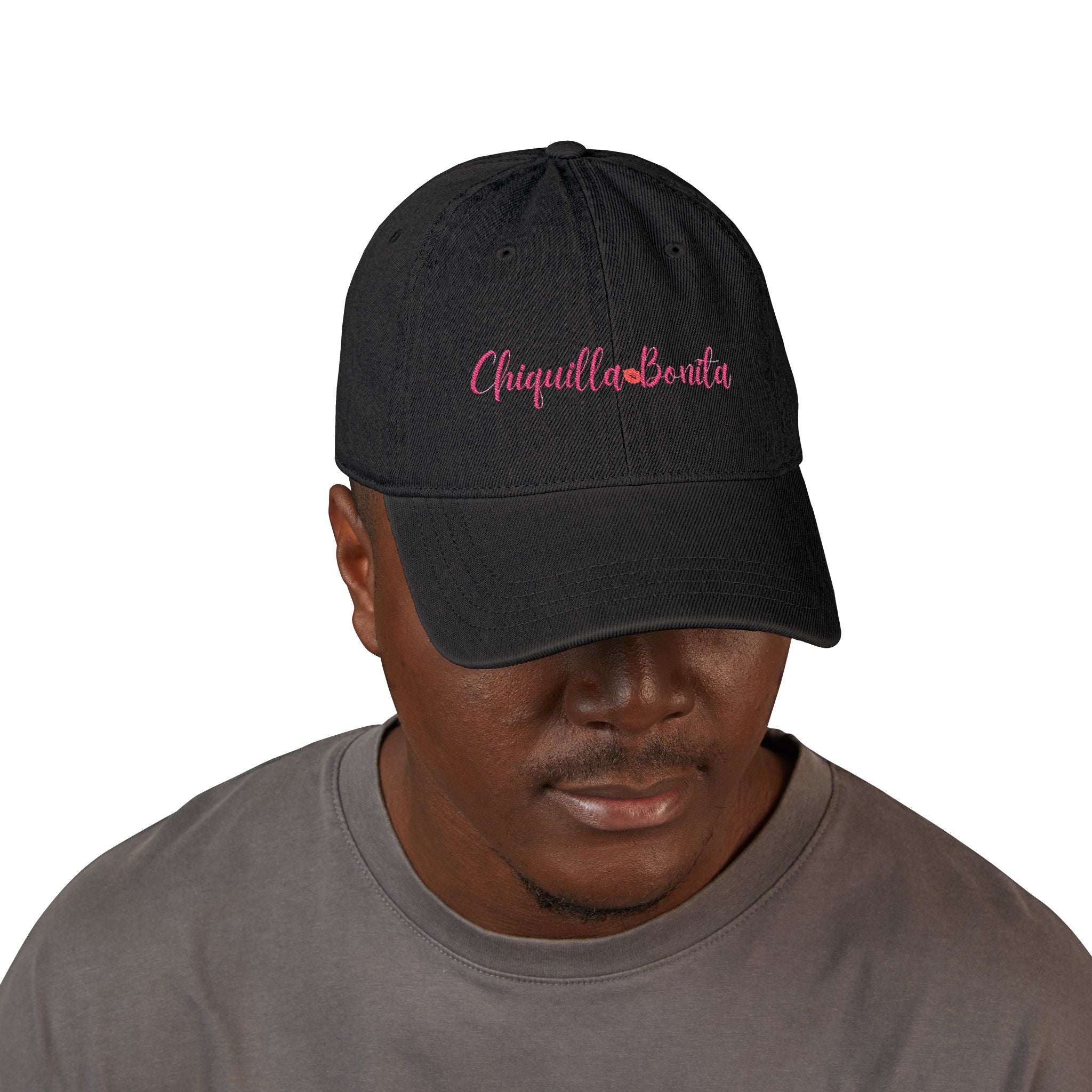 Embroidered "Chiquilla Bonita" Denim Hat — Baseball Cap