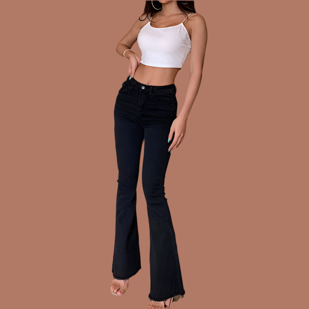 Flare Jeans Pants Women Vintage Denim Ladies Jeans Women Hig