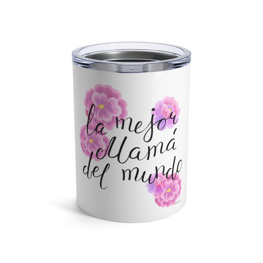 Best Mom 10oz Tumbler | Floral Insulated Coffee Cup, Great Gift for Mother's Day, Birthday, or Just Because, Personalized Mug