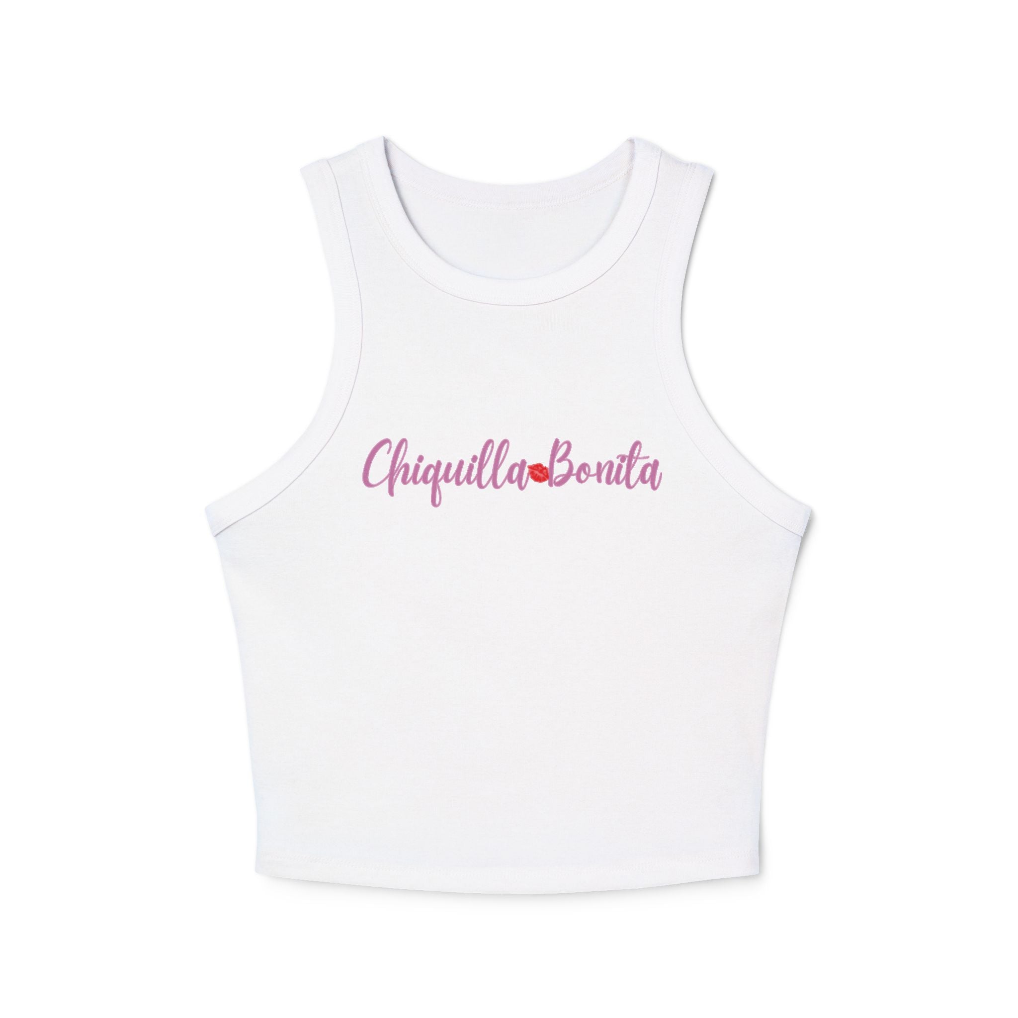 Chiquilla Bonita Mujer Micro Rib Racer Tank Top - Lindo Ropa Casual De Verano