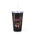 Chiquilla Bonita Straw Tumbler – Glitter Pink Latina Pride Cold Cup