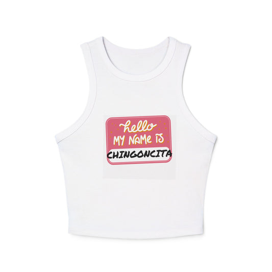 Women's CHINGONCITA Micro Rib Racer Tank Top