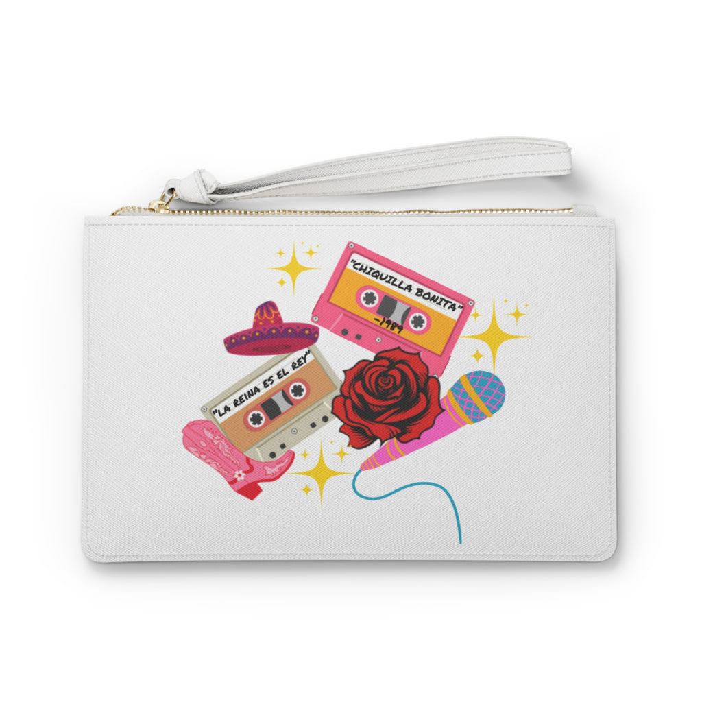 Bolso de mano con temática de música retro: accesorio ideal para festivales
