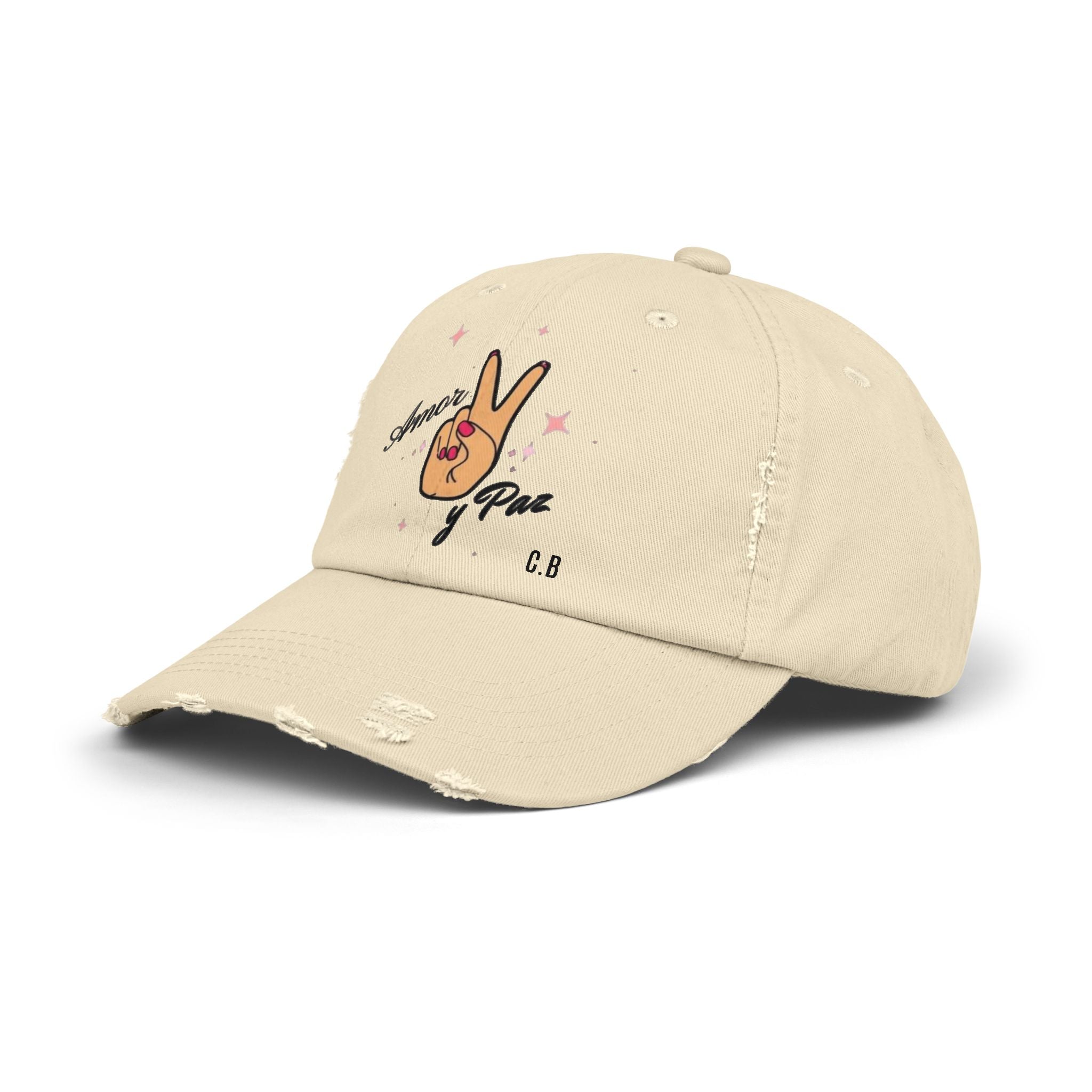 Amor Y Paz Gorra unisex desgastada