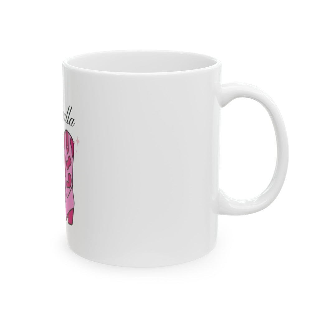 Taza de cerámica con diseño de bota vaquera rosa Chiquilla Bonita: un regalo divertido para vaqueras y amantes del oeste.
