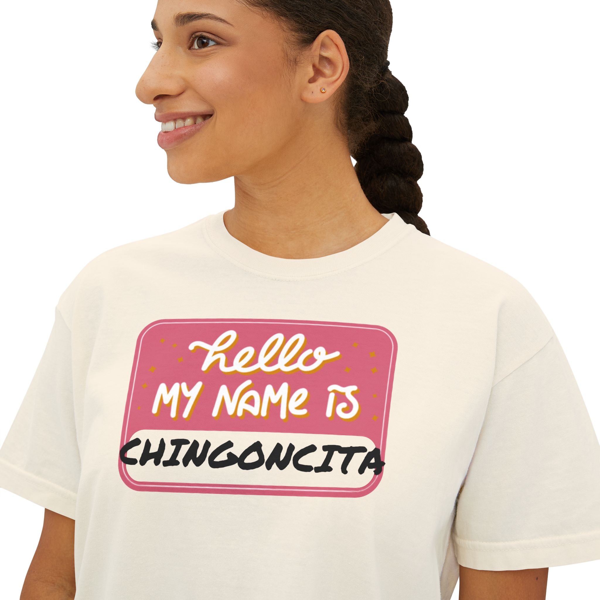 Camiseta cuadrada para mujer Chingoncita