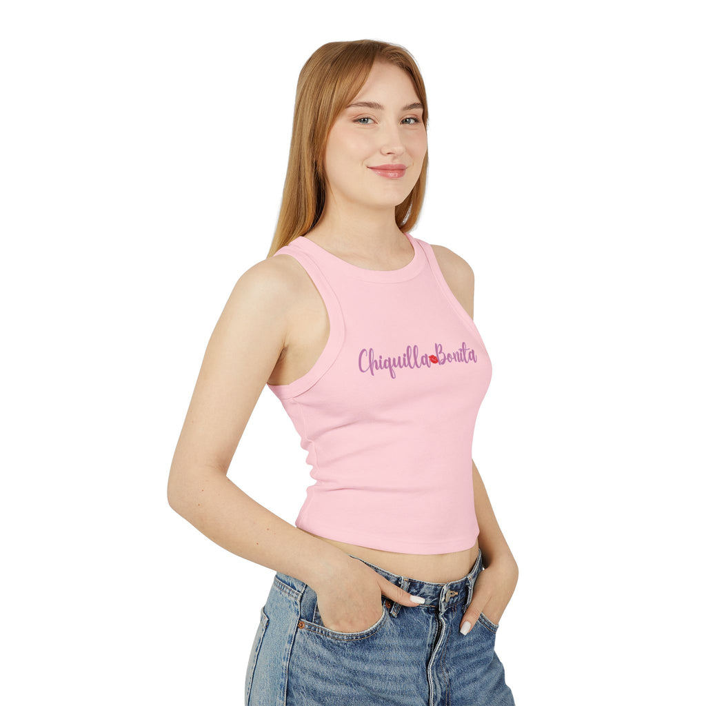 Chiquilla Bonita Mujer Micro Rib Racer Tank Top - Lindo Ropa Casual De Verano