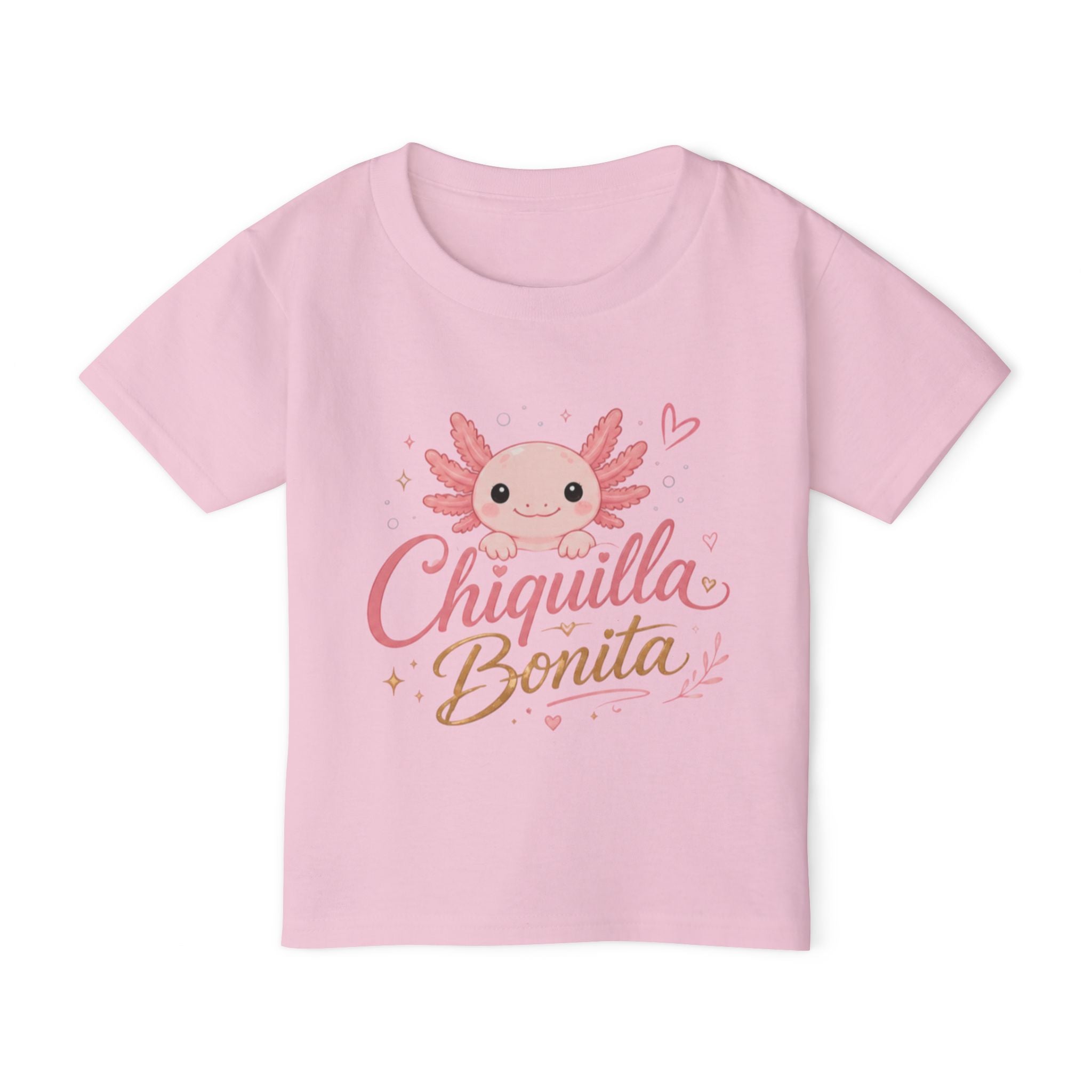 Chiquilla Bonita Toddler T-Shirt — Cute Pink Axolotl Design