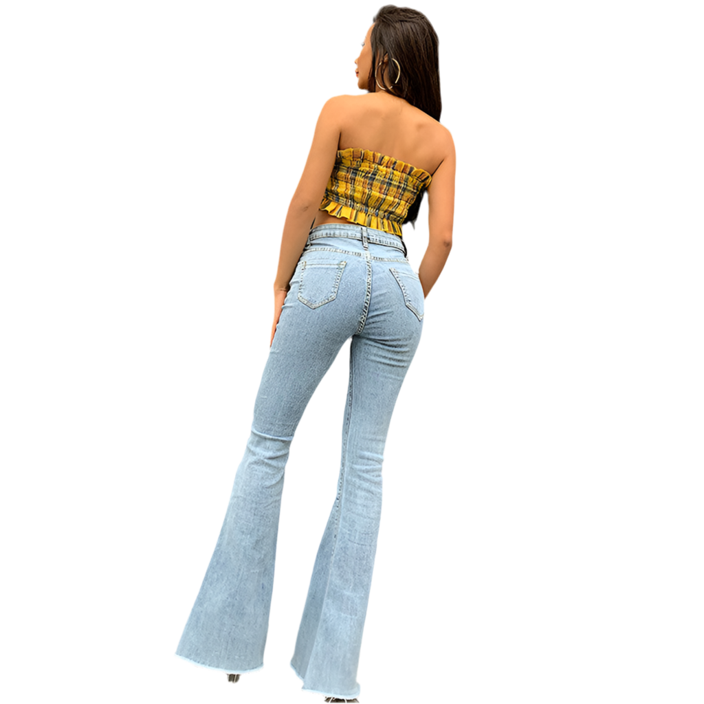 Flare Jeans Pants Women Vintage Denim Ladies Jeans Women Hig