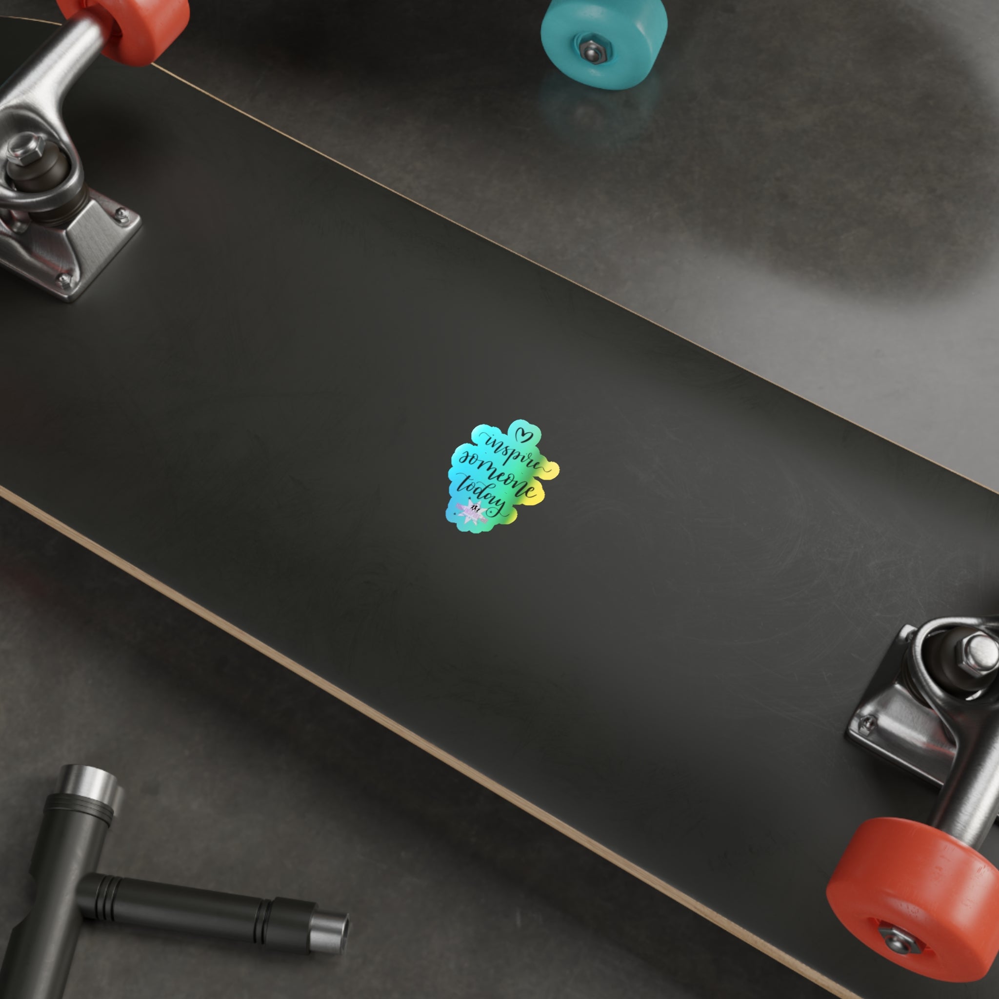 Pegatinas holográficas troqueladas inspiradoras: diseños brillantes y motivacionales para portátiles, botellas de agua y más.