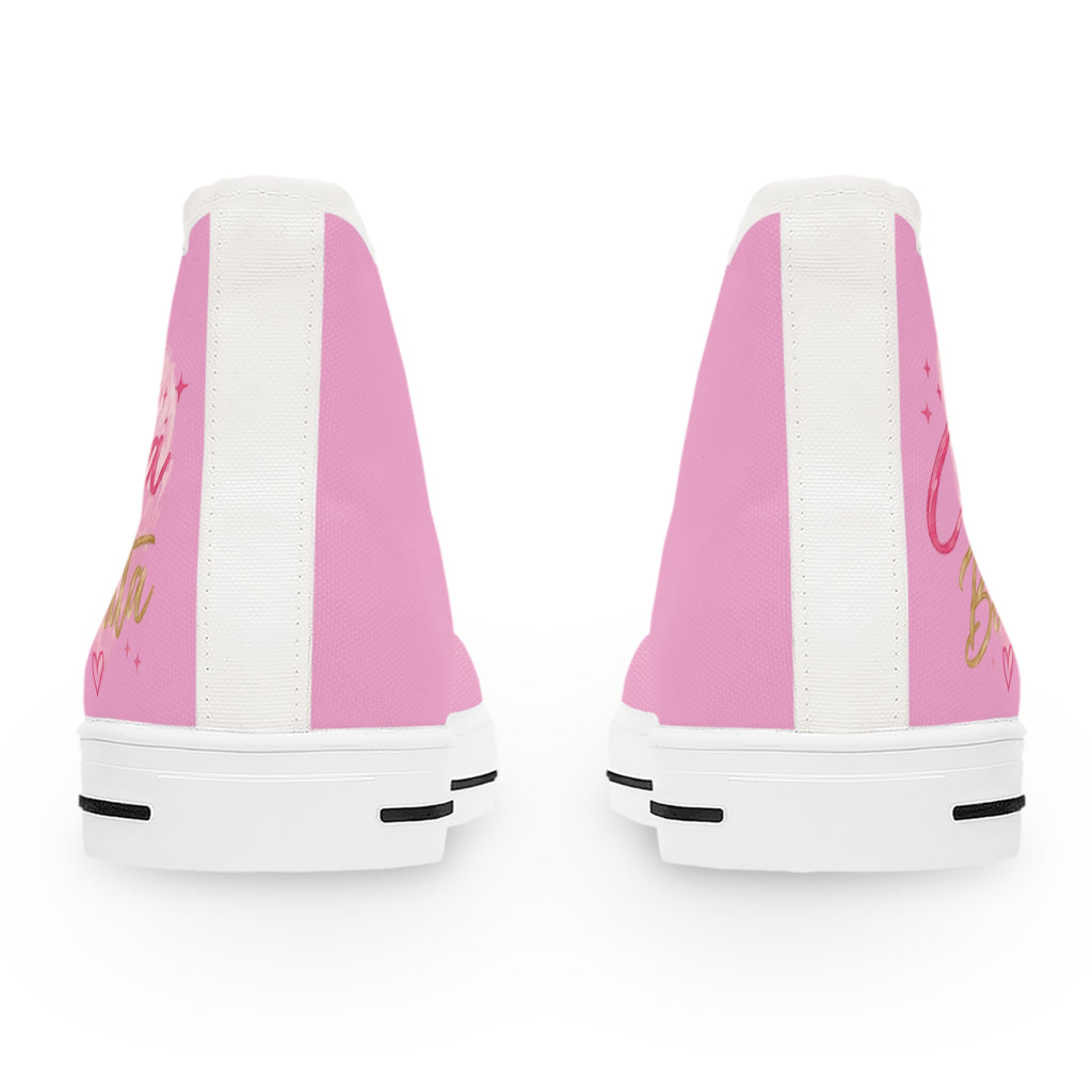 High Top Sneakers — Pink "Chiquilla Bonita" for Women