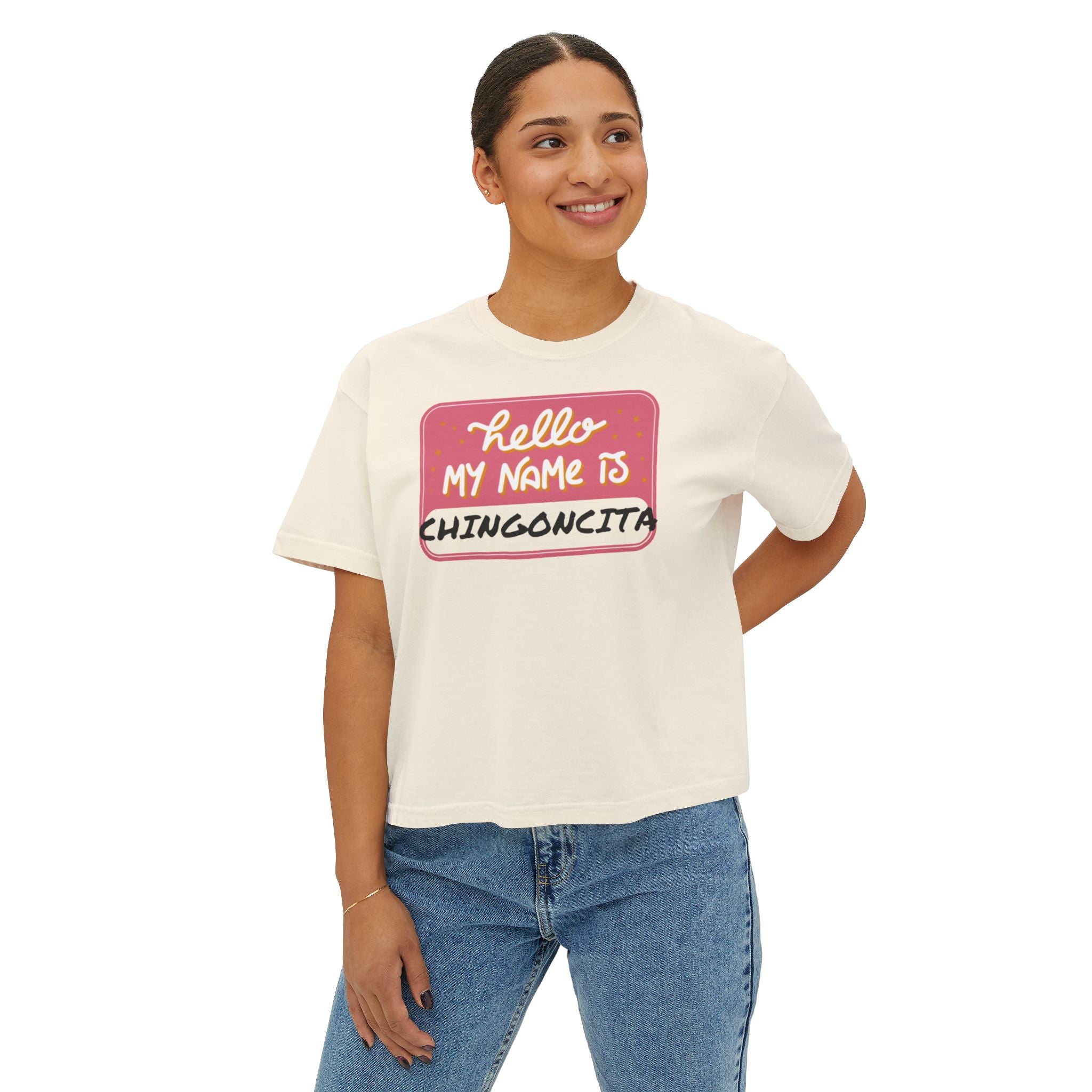 Camiseta cuadrada para mujer Chingoncita