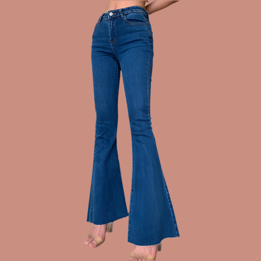 Pantalones vaqueros acampanados para mujer, vaqueros vintage para mujer, pantalones vaqueros de alta calidad para mujer