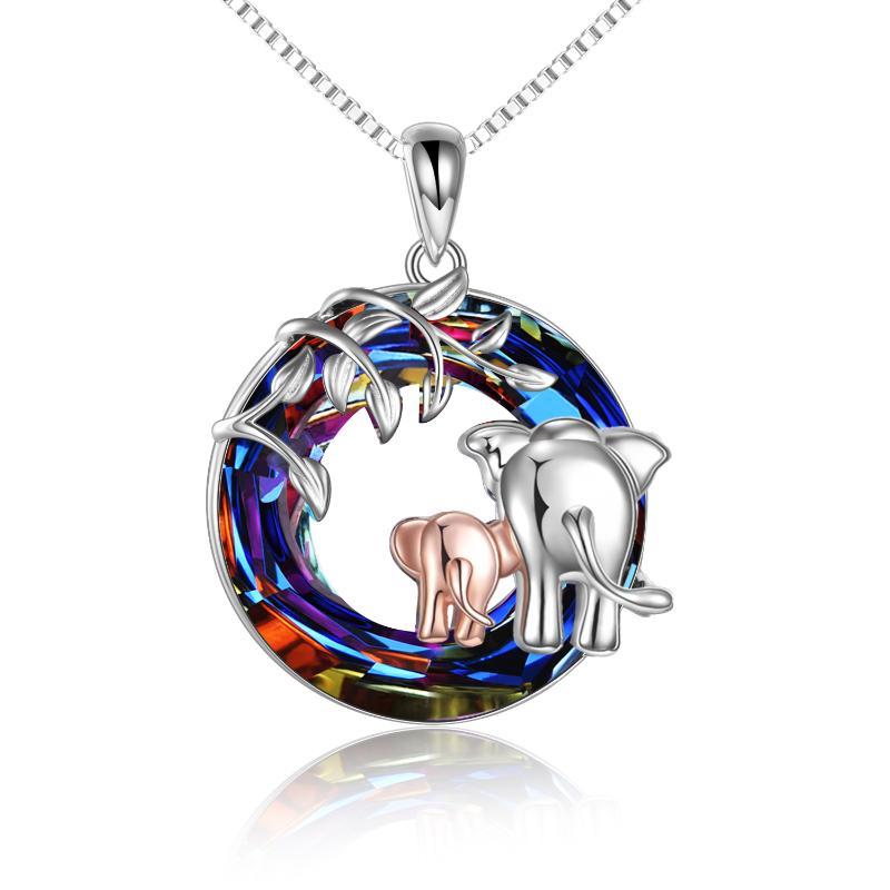 Collar de elefante con joyas de cristal